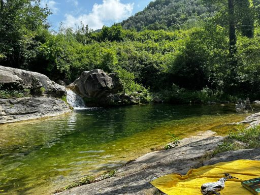 Badestelle am Fluss oben